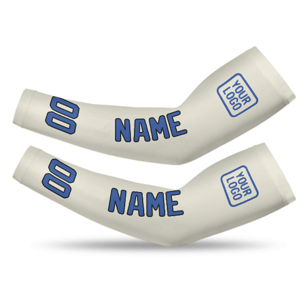 Manchon personnalisé crème et bleu ciel