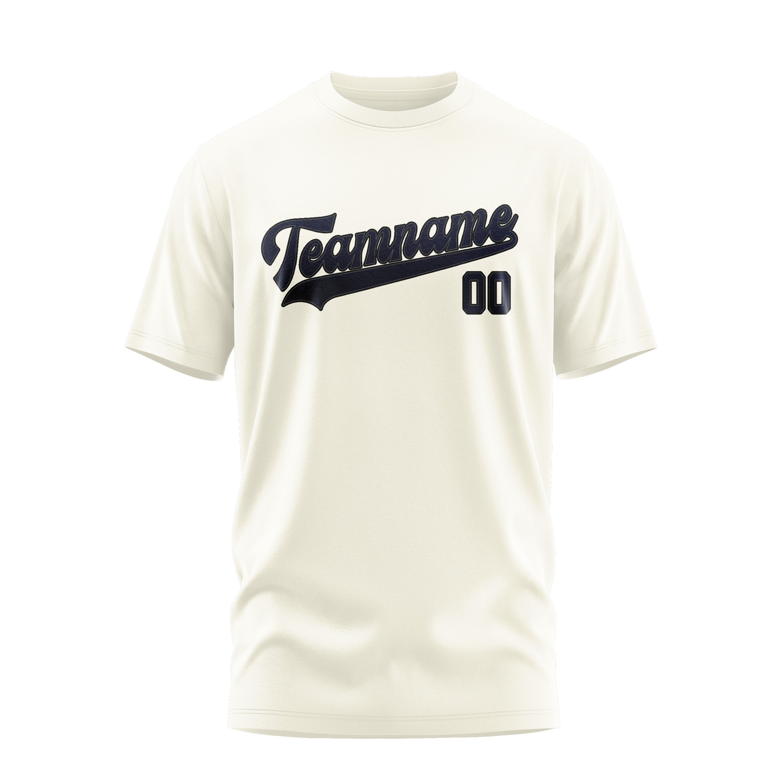 T-shirt personnalisé crème marine