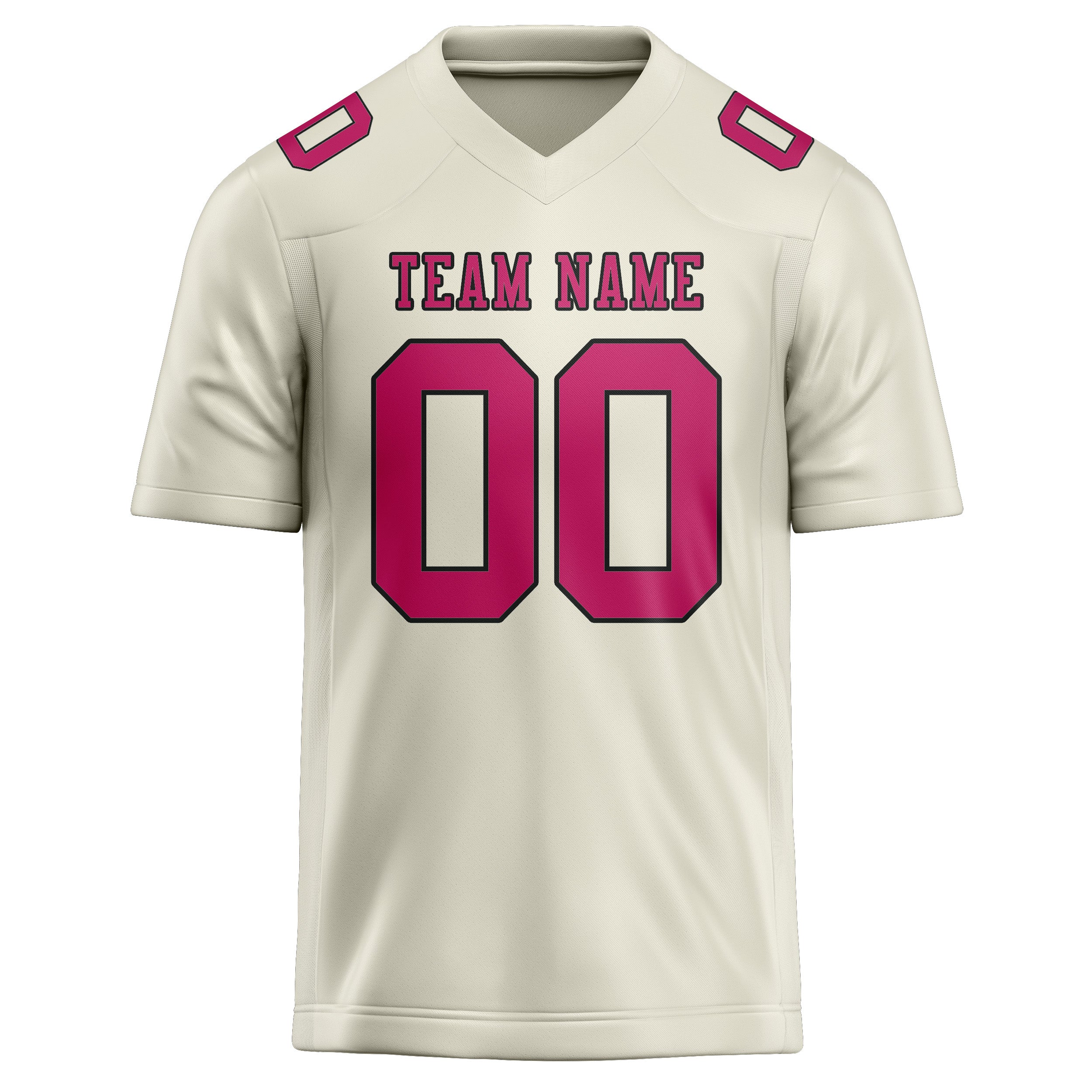 Maillot de football personnalisé rose crème