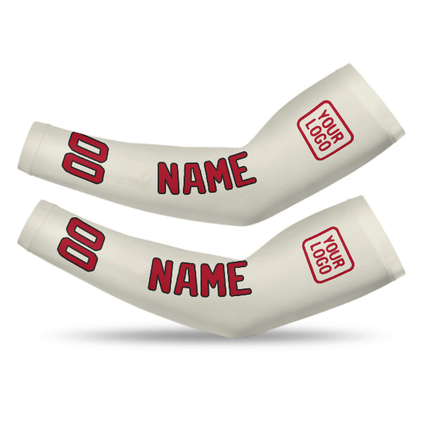 Manchon de bras personnalisé crème rouge