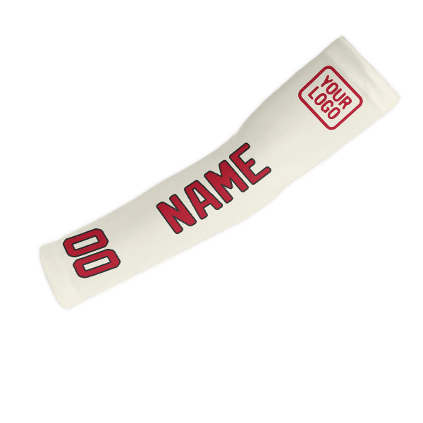 Manchon de bras personnalisé crème rouge