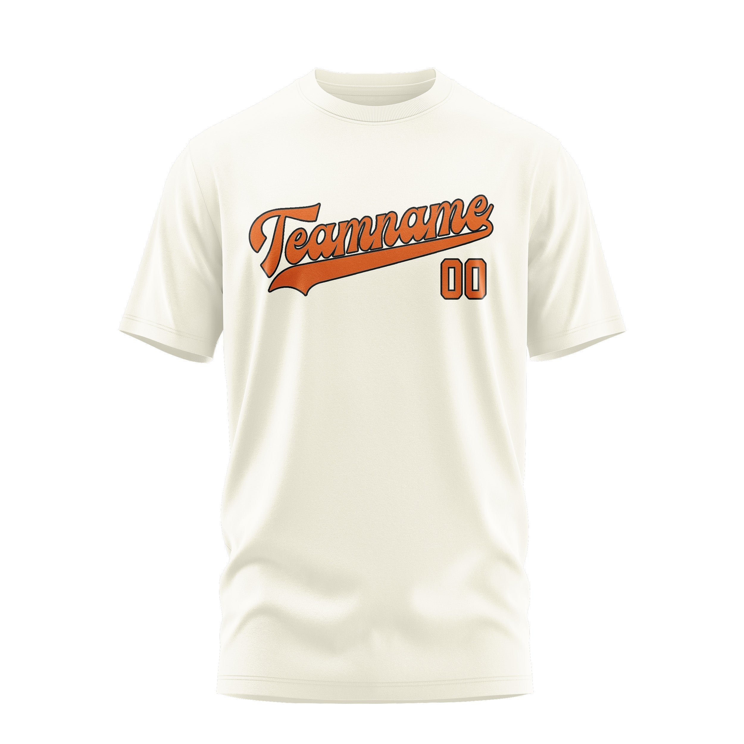 T-shirt personnalisé crème orange