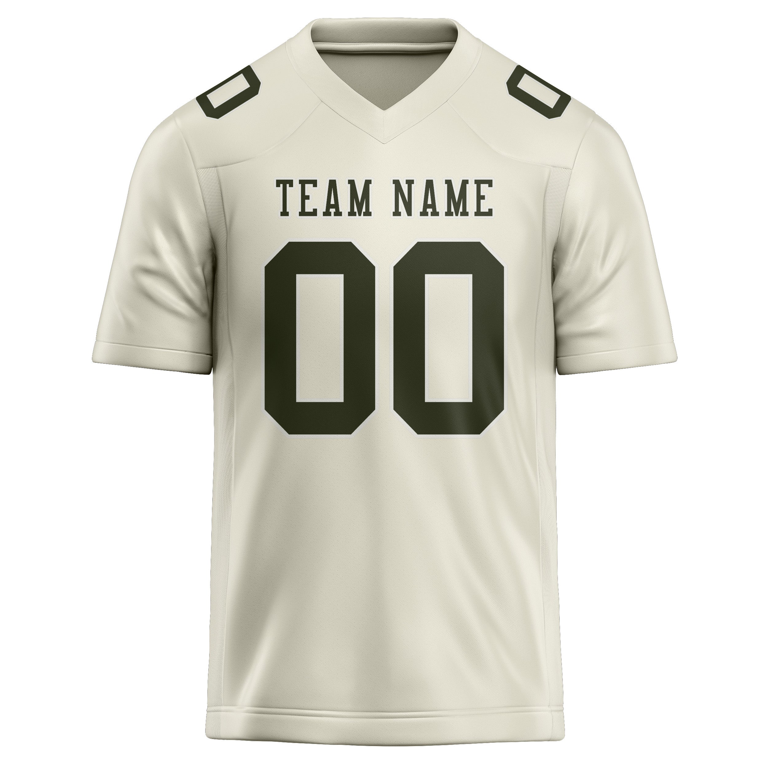 Maillot de football personnalisé crème olive