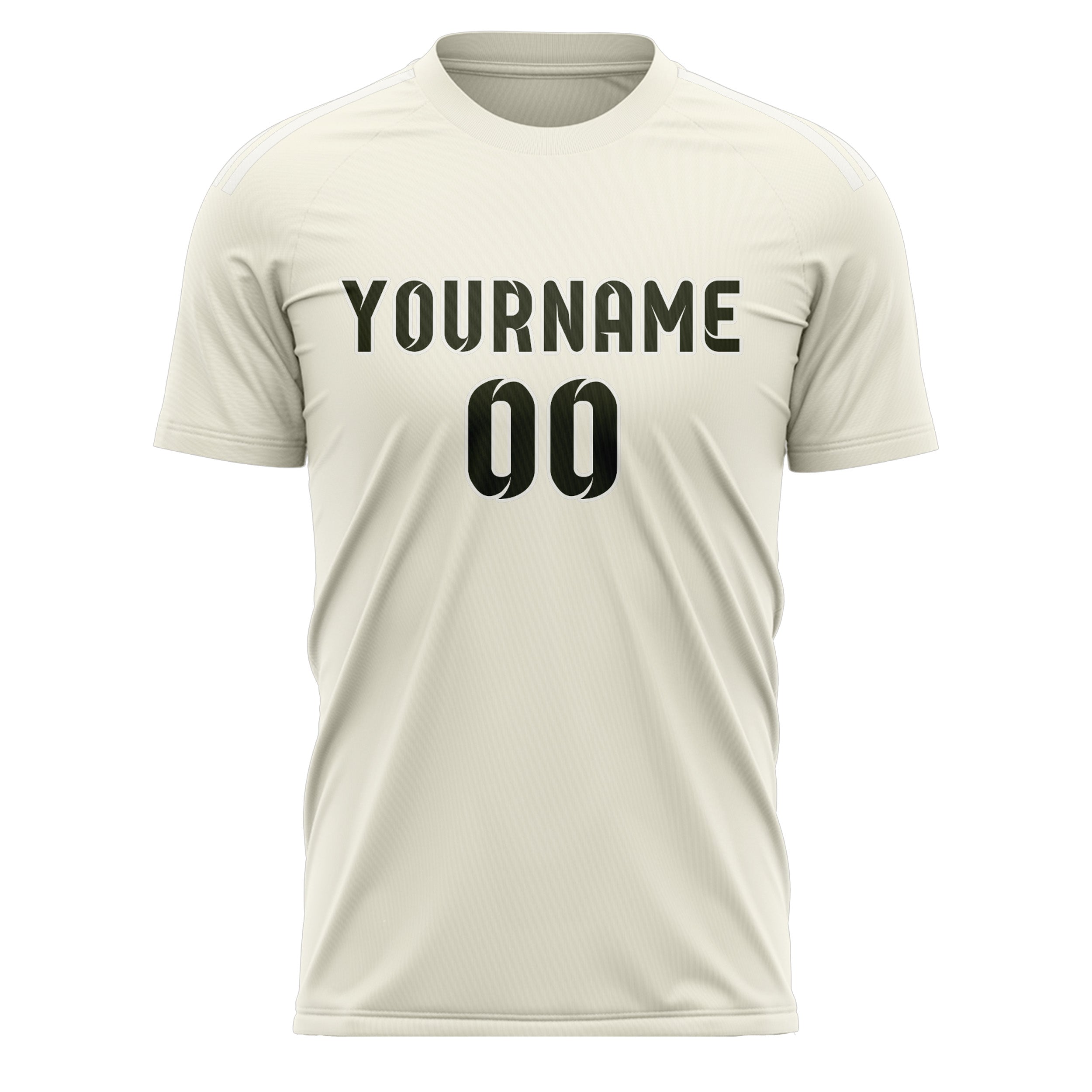 Maillot de football personnalisé crème olive