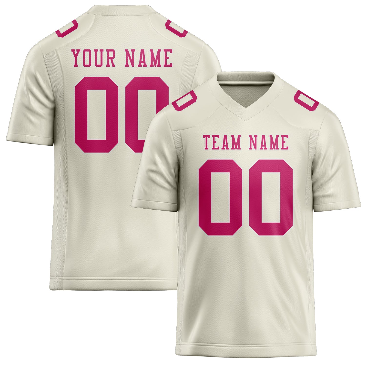 Maillot de football personnalisé rose crème