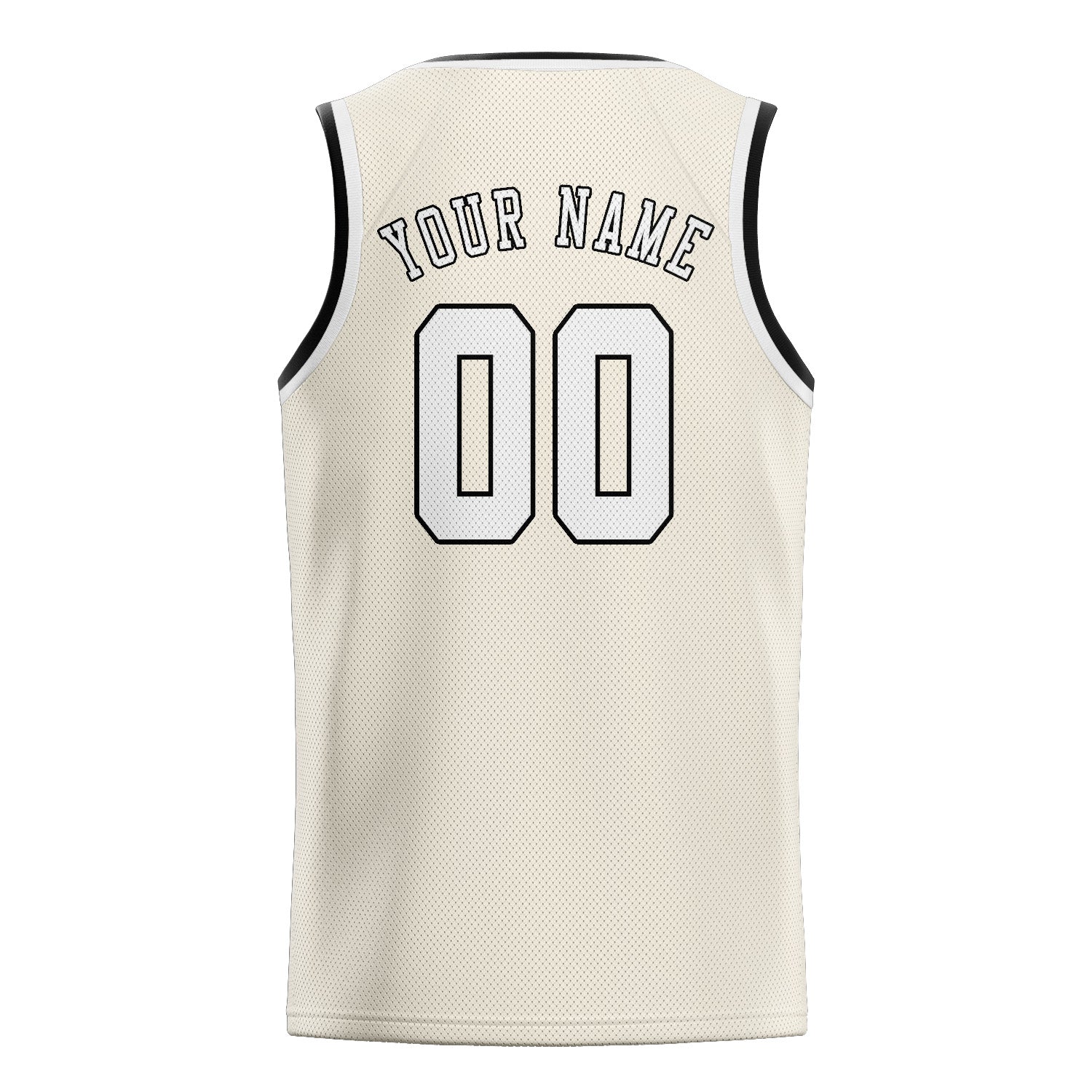 Maillot de basketball blanc crème personnalisé