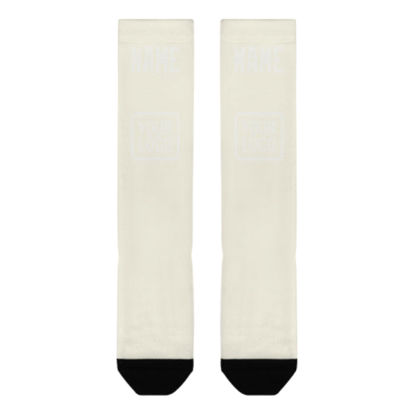 Chaussettes hautes blanches crème personnalisées