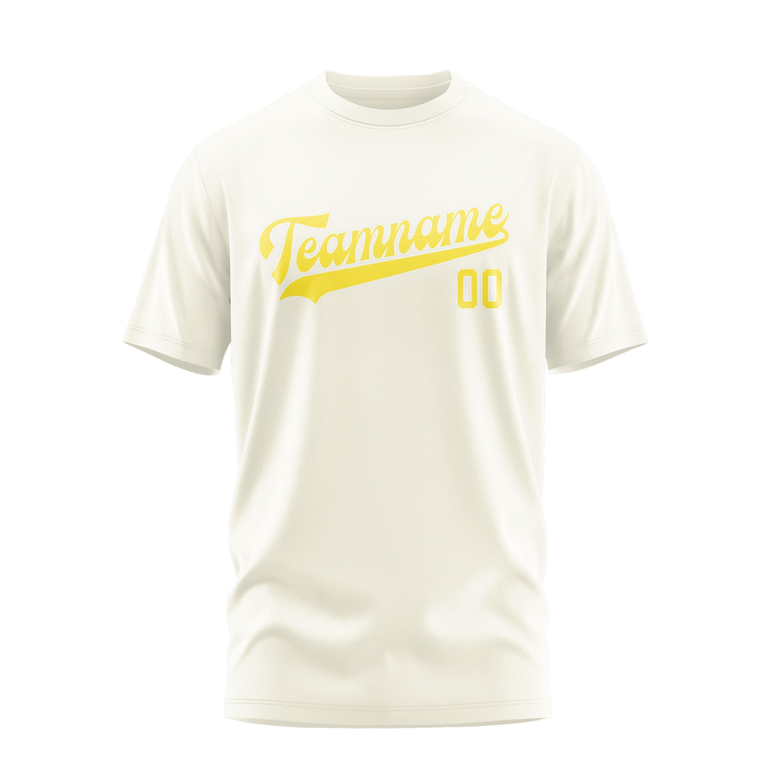 T-shirt personnalisé crème jaune clair