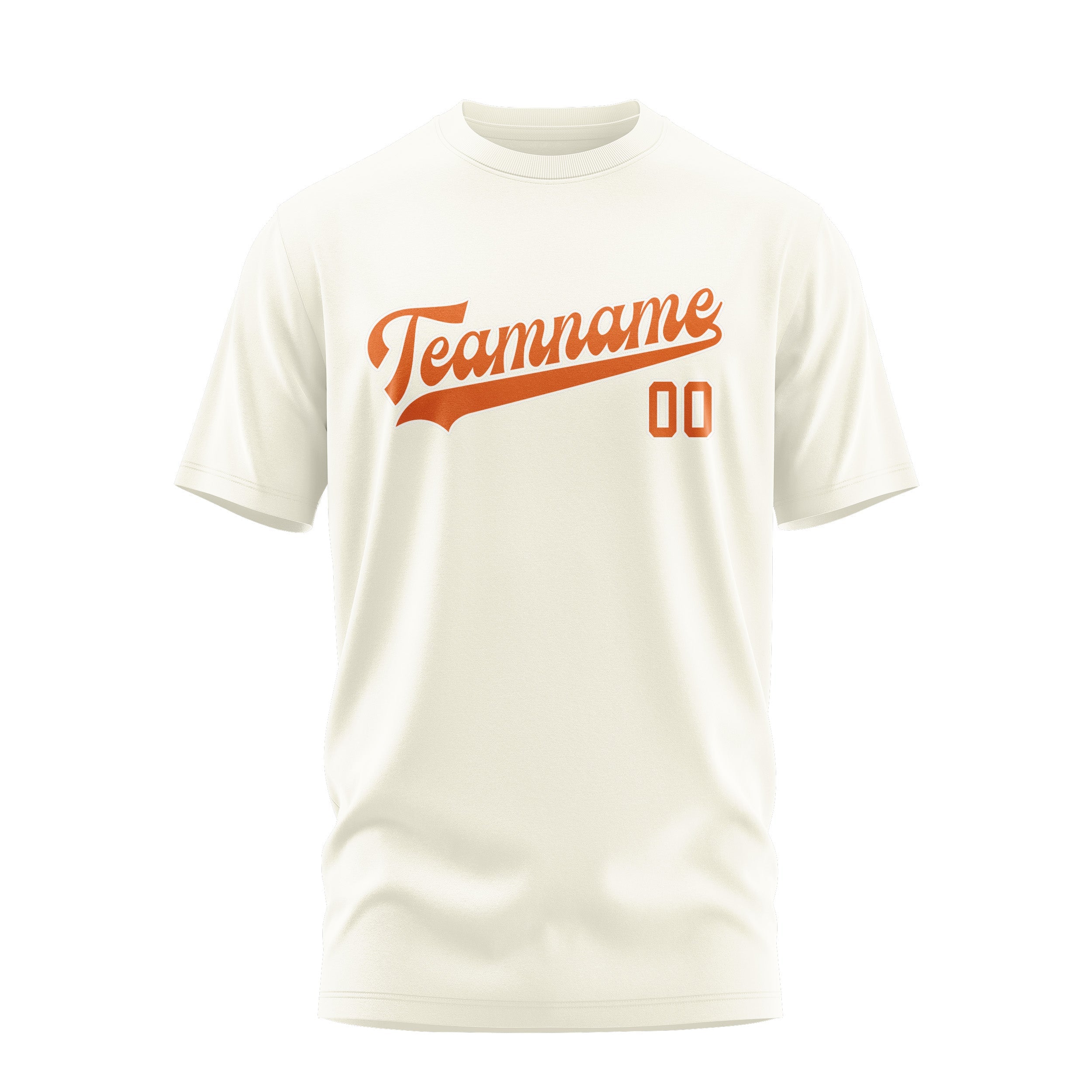 T-shirt personnalisé crème orange