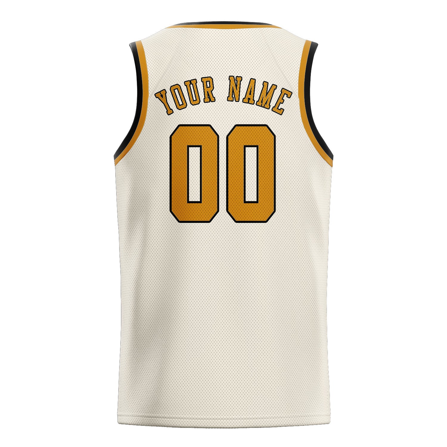 Maillot de basketball personnalisé crème jaune