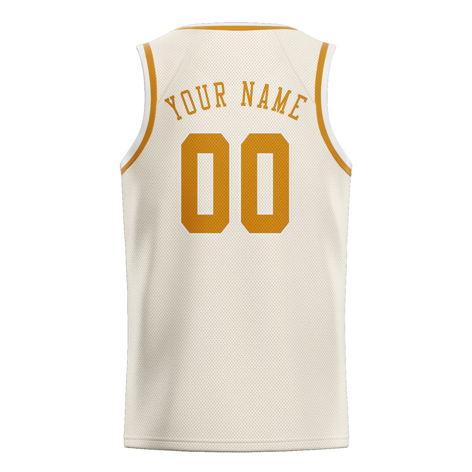 Maillot de basketball personnalisé crème jaune