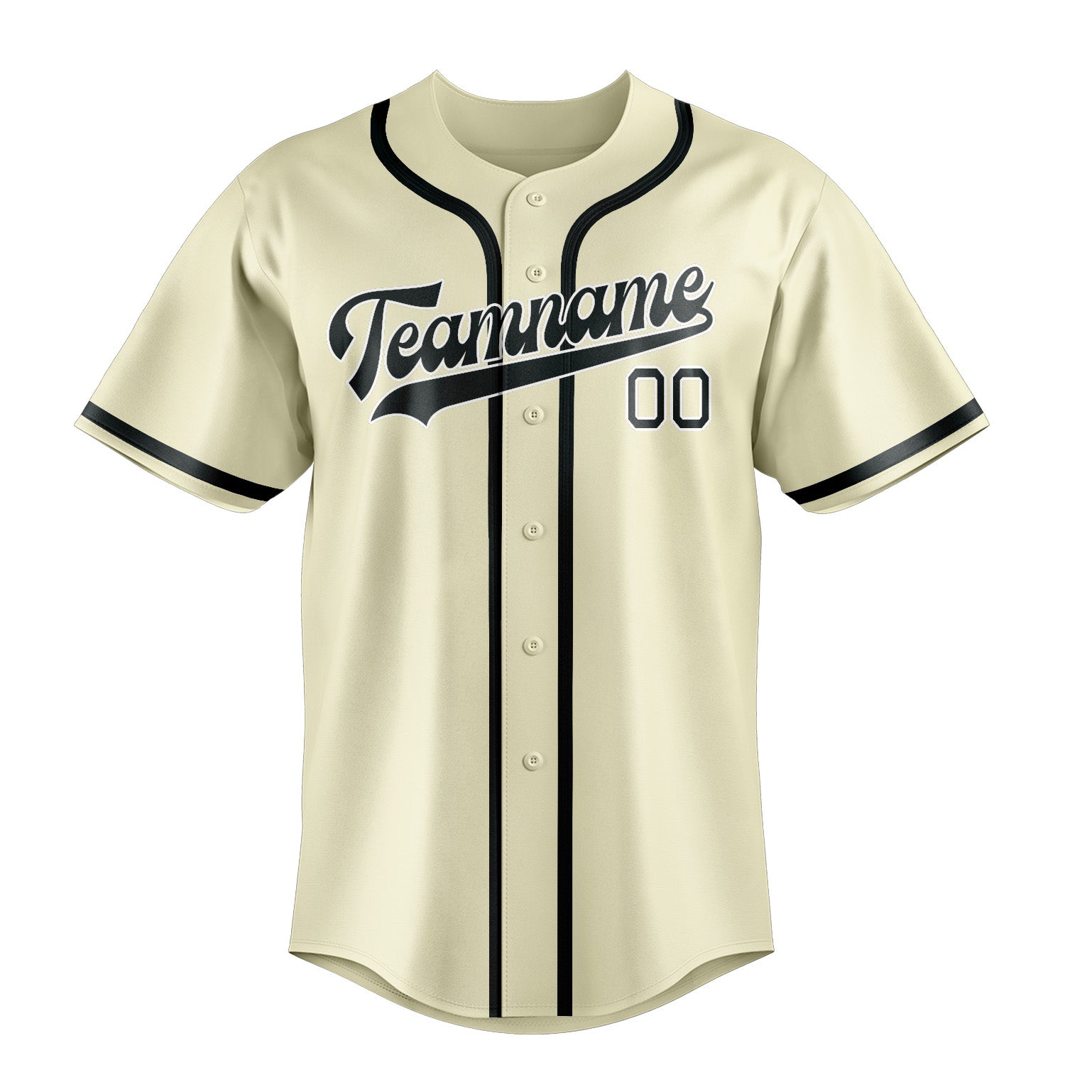 Maillot de baseball personnalisé crème et gris foncé