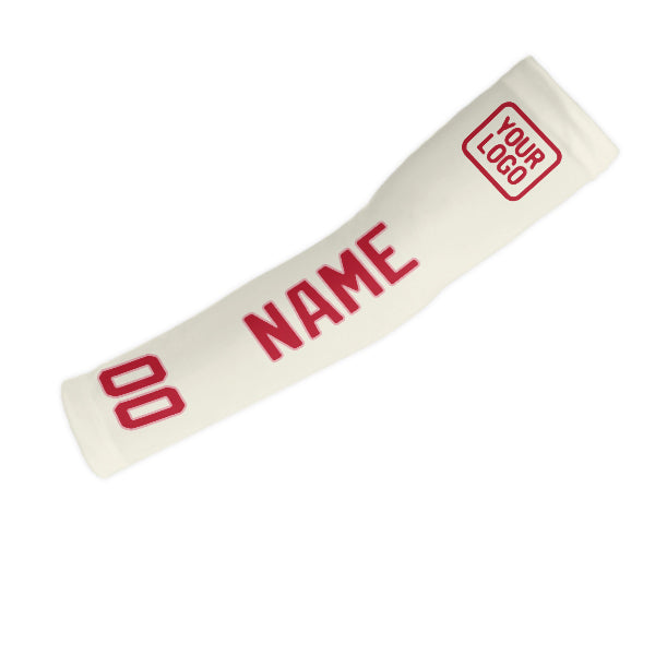 Manchon de bras personnalisé crème rouge