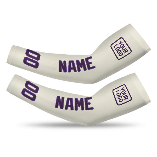 Manchon de bras personnalisé crème violet