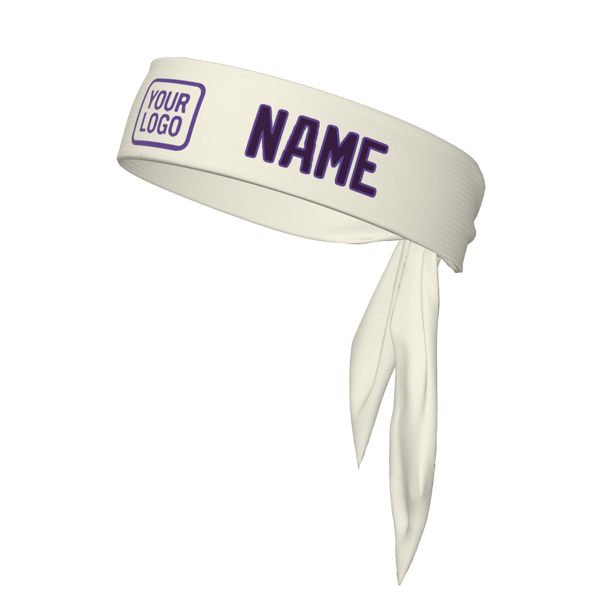 Bandeau crème violet personnalisé