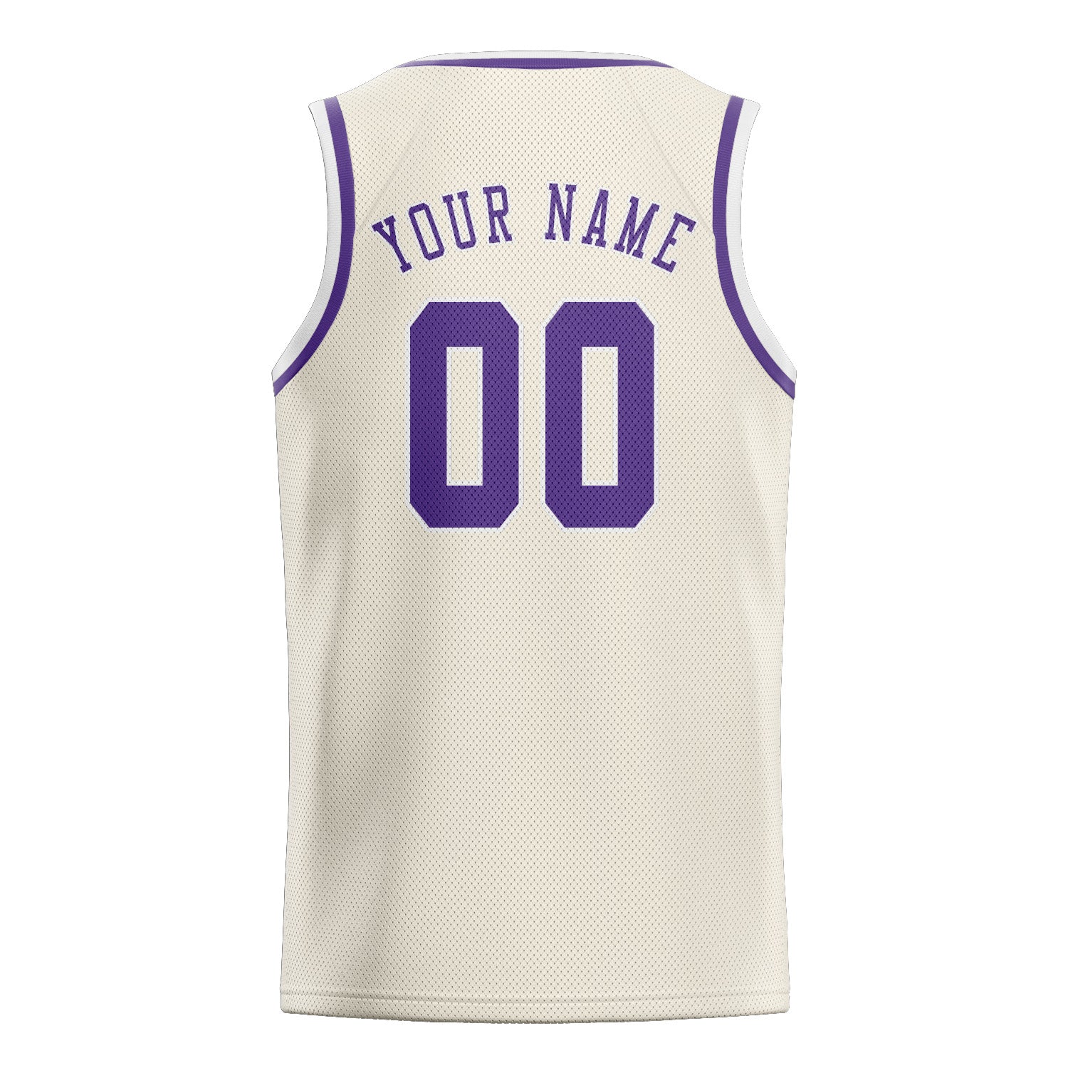 Maillot de basketball personnalisé crème et violet clair