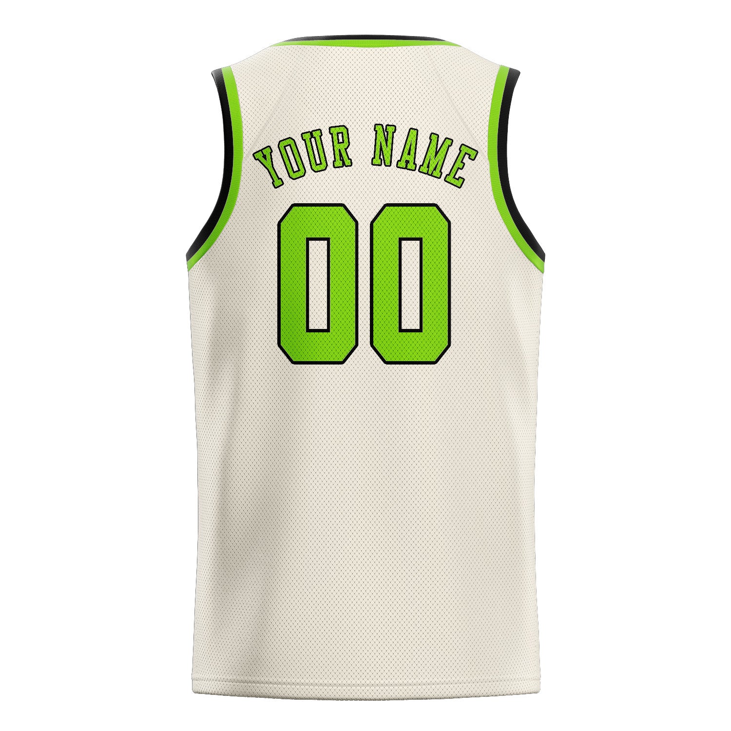 Maillot de basketball personnalisé crème et vert émeraude