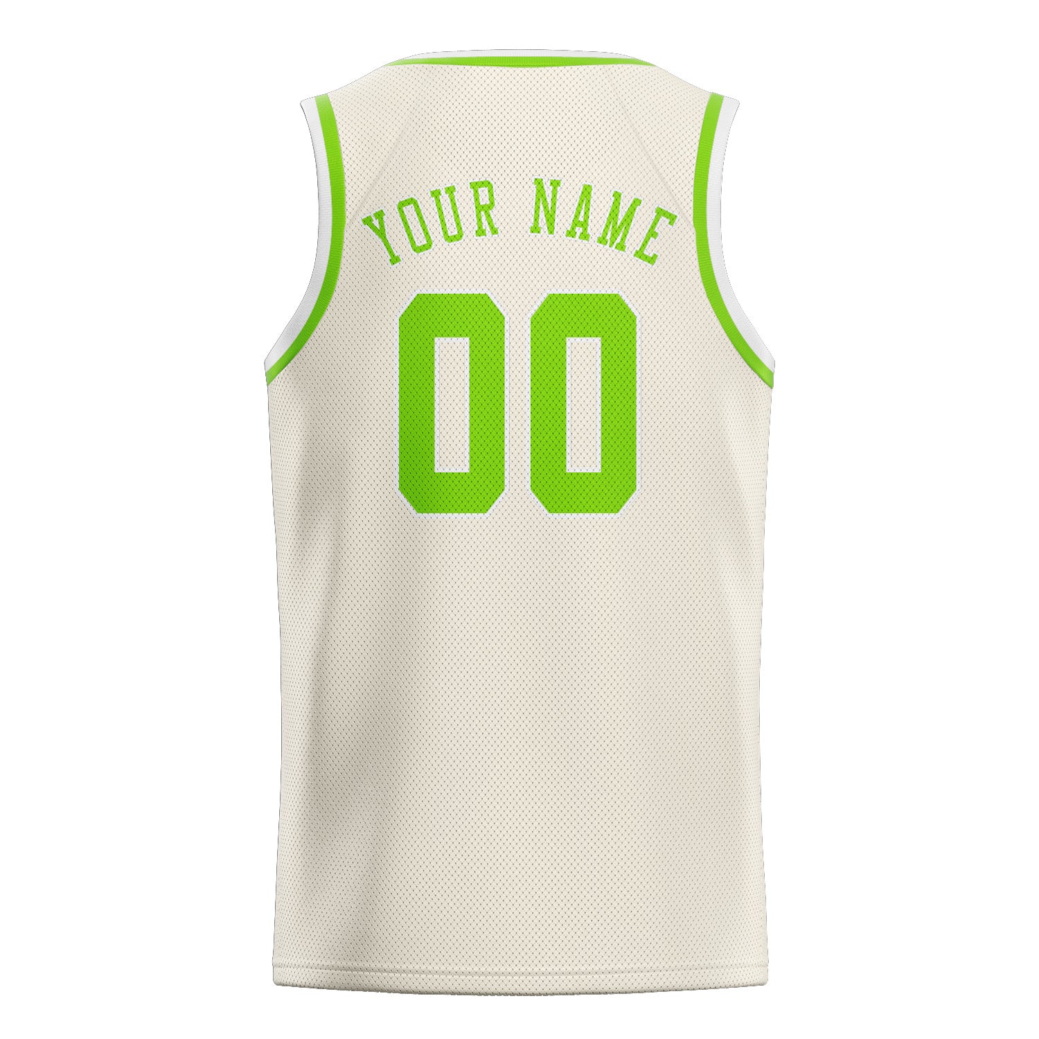 Maillot de basketball personnalisé crème et vert émeraude