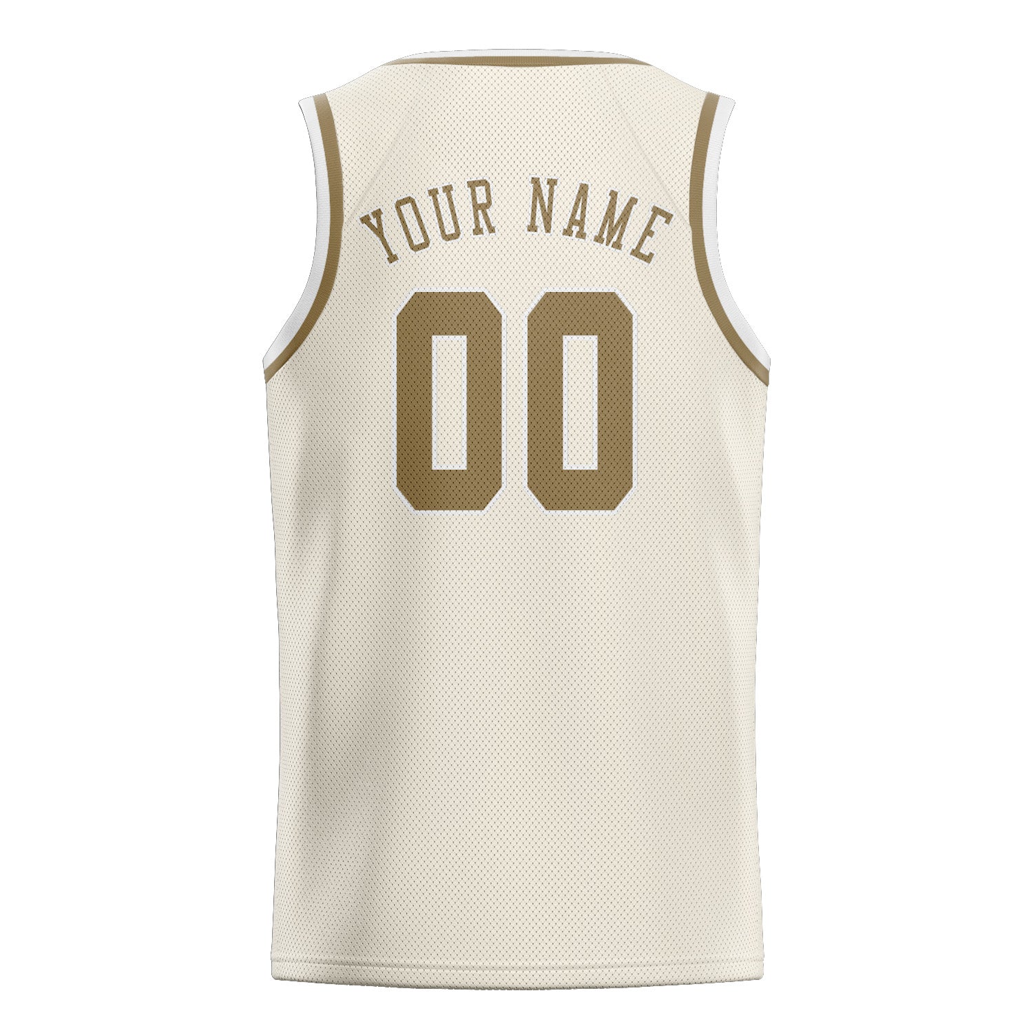 Maillot de basketball personnalisé crème kaki clair