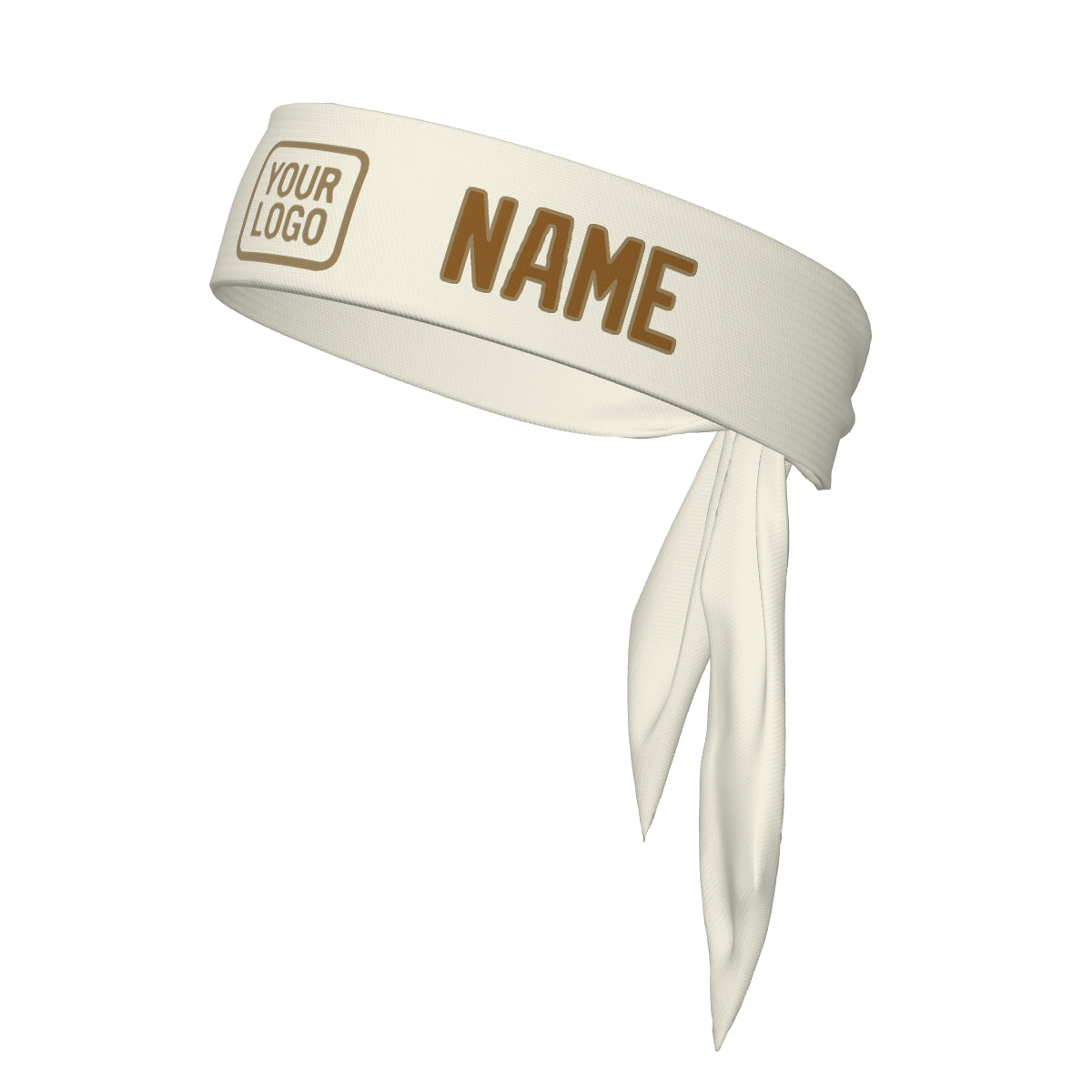 Bandeau kaki crème personnalisé