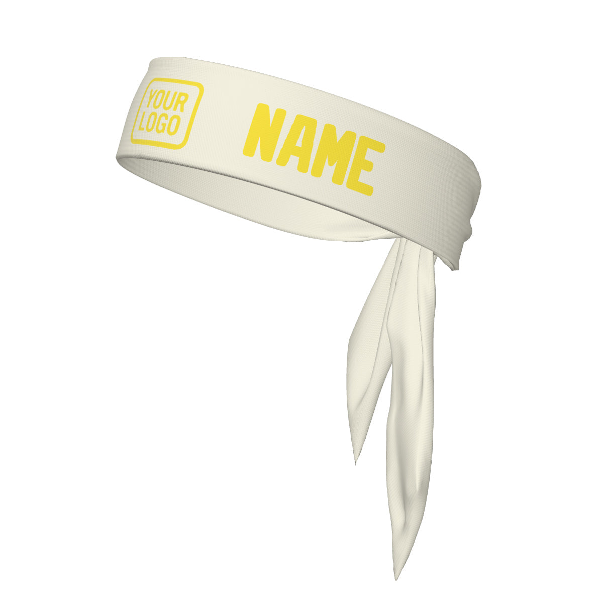 Bandeau personnalisé crème et jaune clair