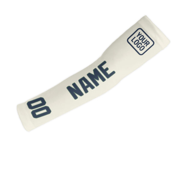 Manchon de bras personnalisé crème et bleu