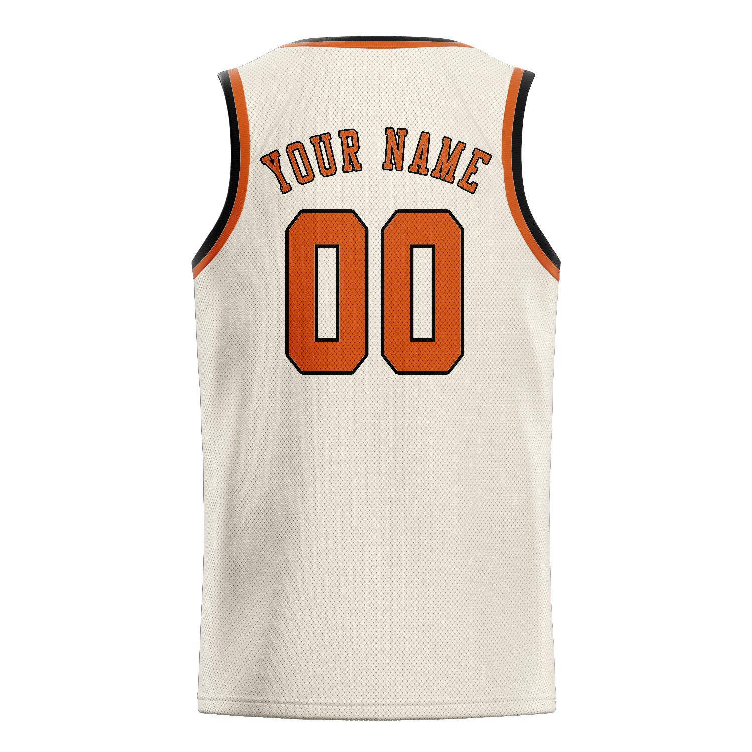 Maillot de basketball personnalisé crème orange