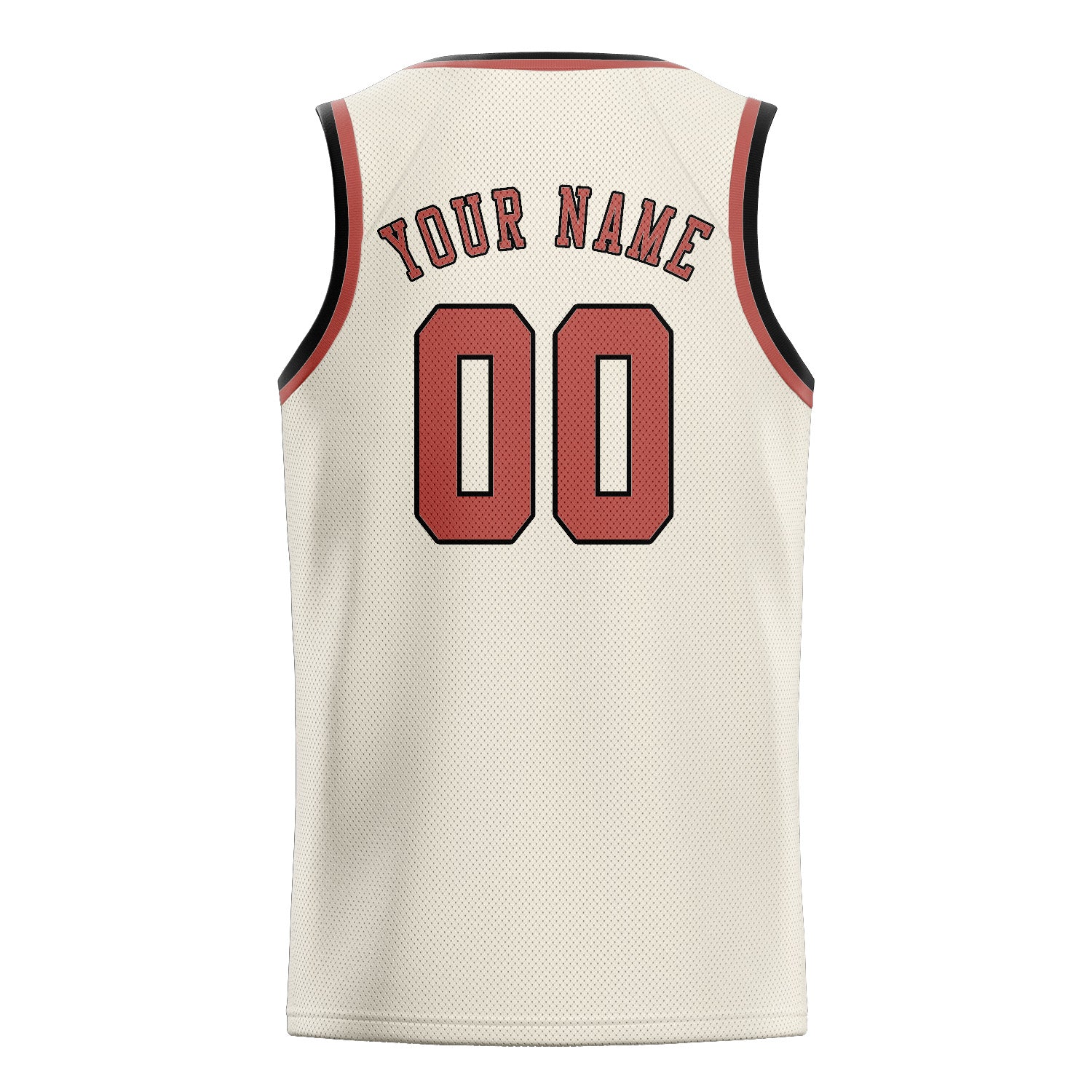 Maillot de basketball personnalisé crème et rose cuivrée