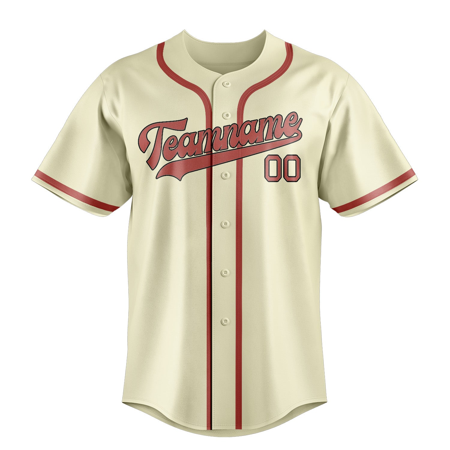 Maillot de baseball personnalisé crème et rose cuivrée