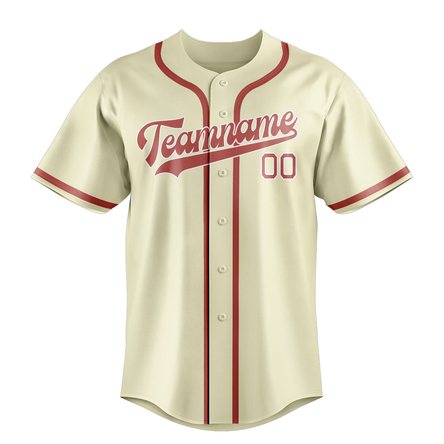 Maillot de baseball personnalisé crème et rose cuivrée