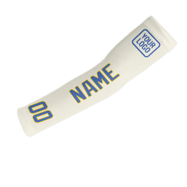 Manchon personnalisé crème et bleu ciel