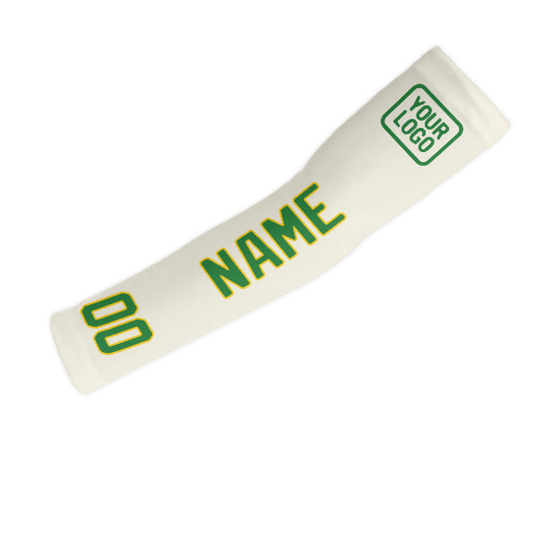 Manchon de bras personnalisé crème et vert émeraude