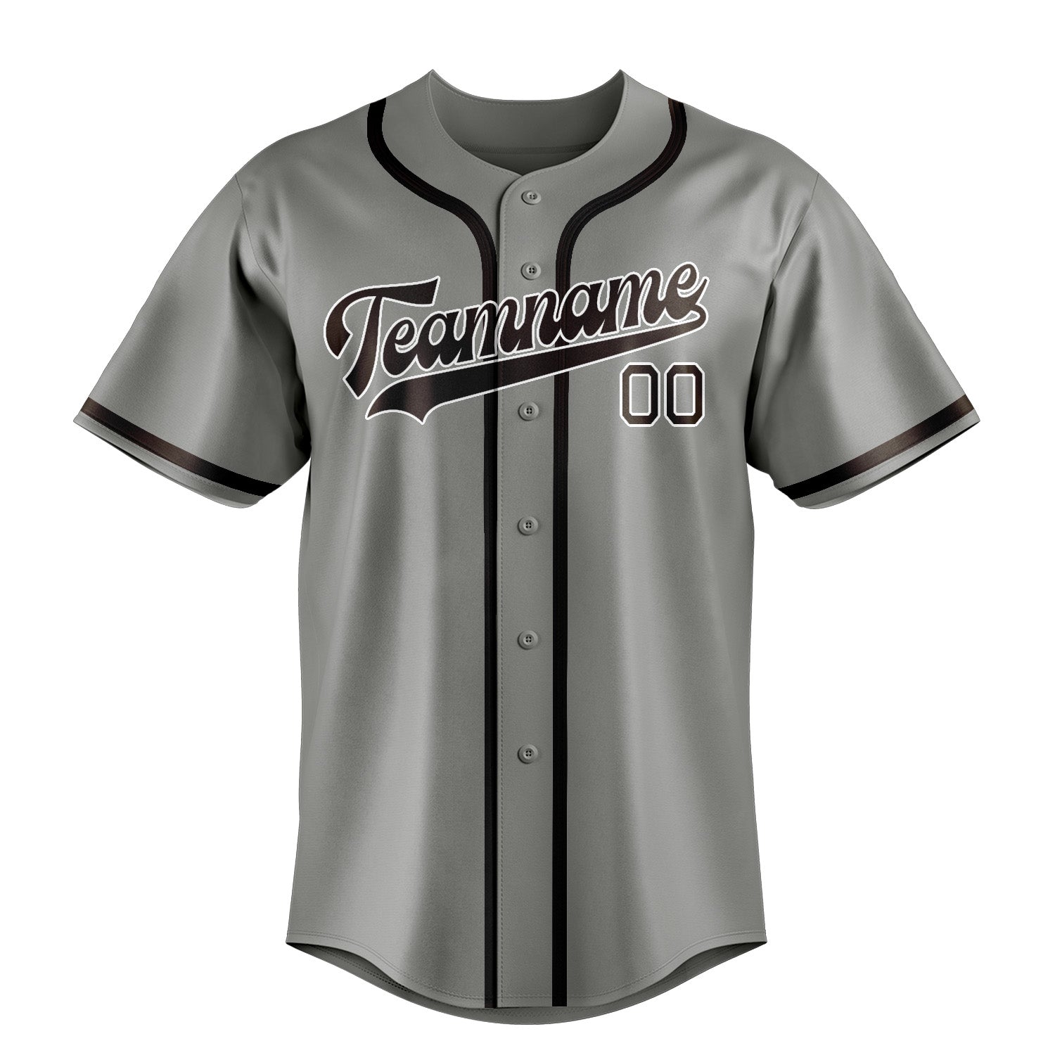 Maillot de baseball gris-brun personnalisé