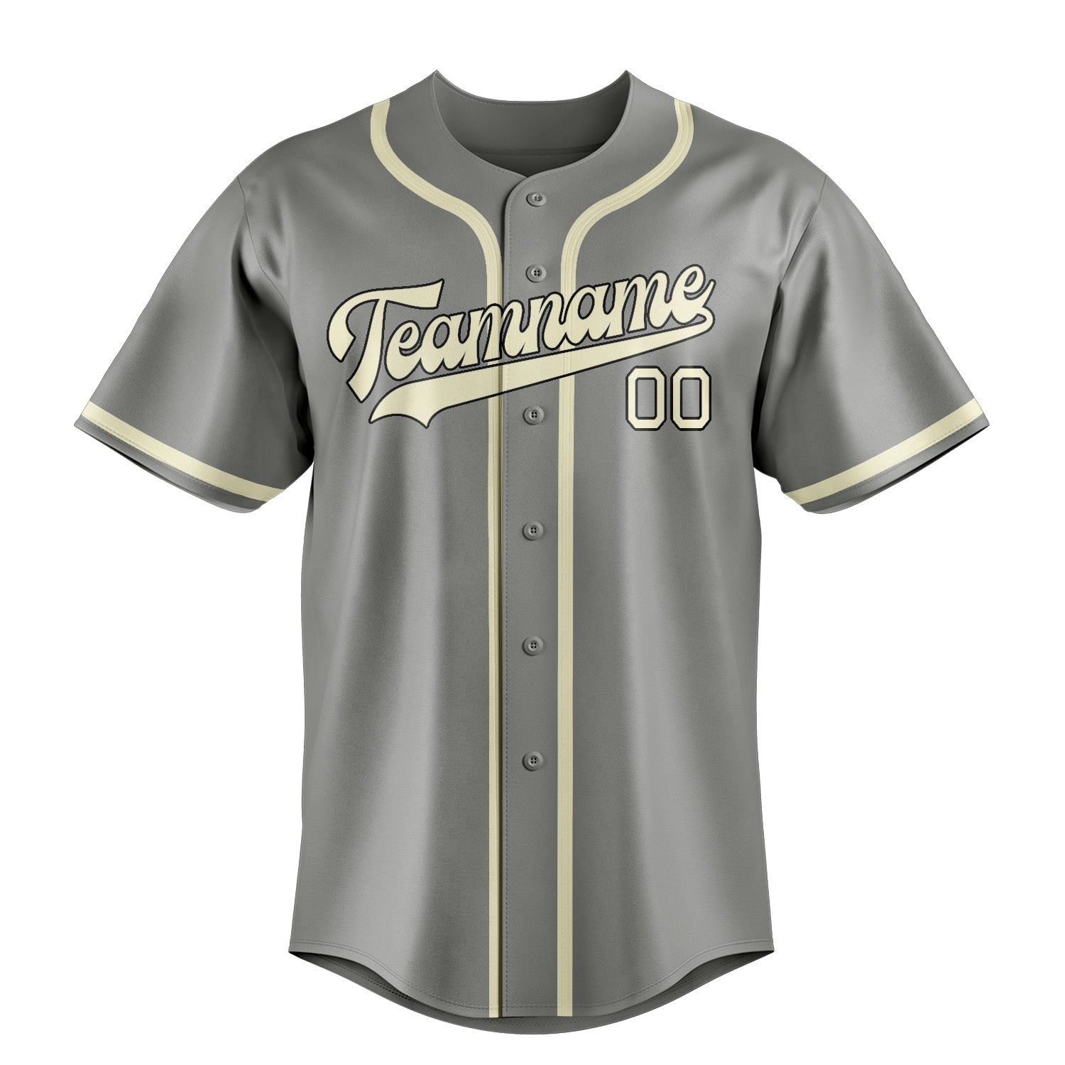 Maillot de baseball personnalisé gris crème