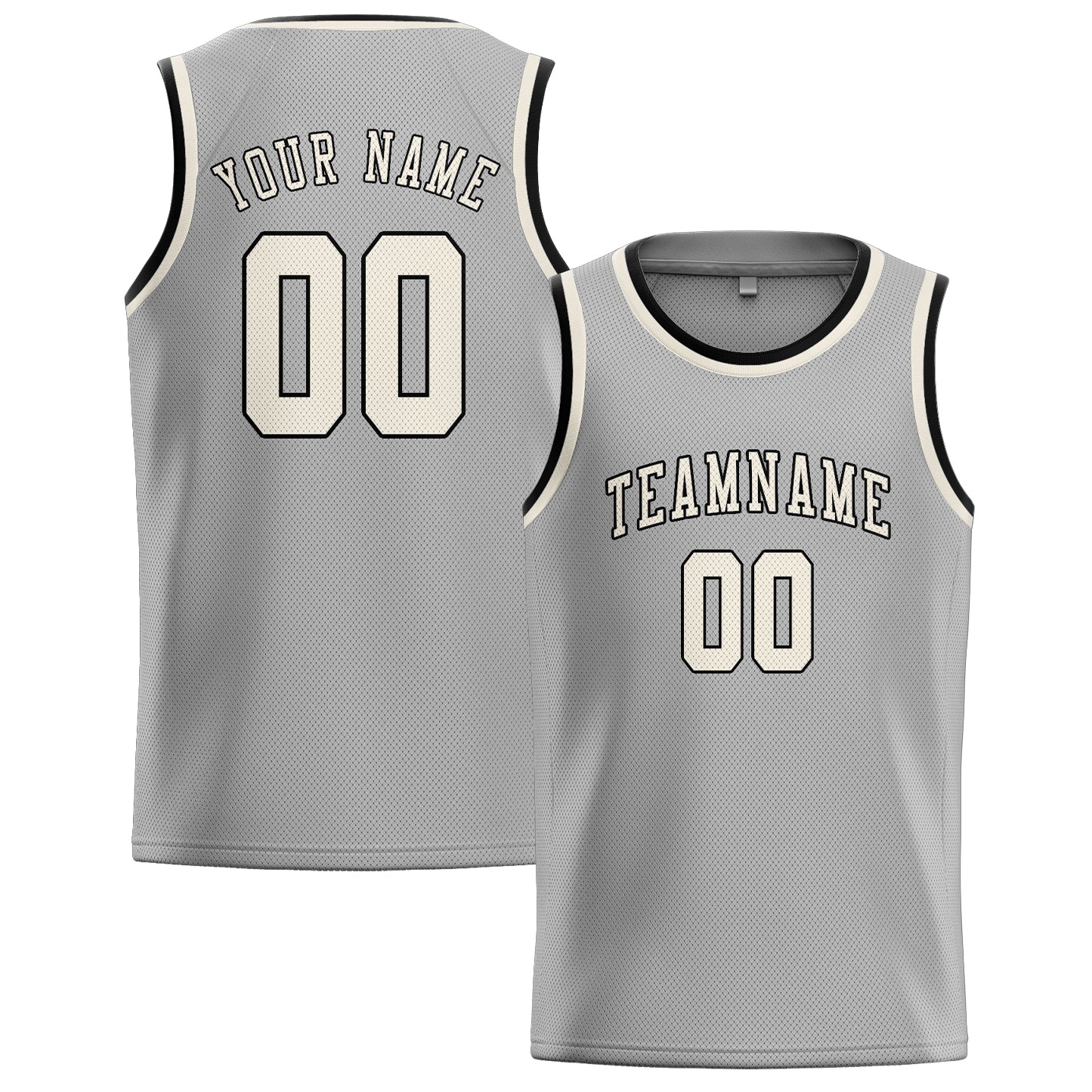 Maillot de basketball personnalisé gris crème