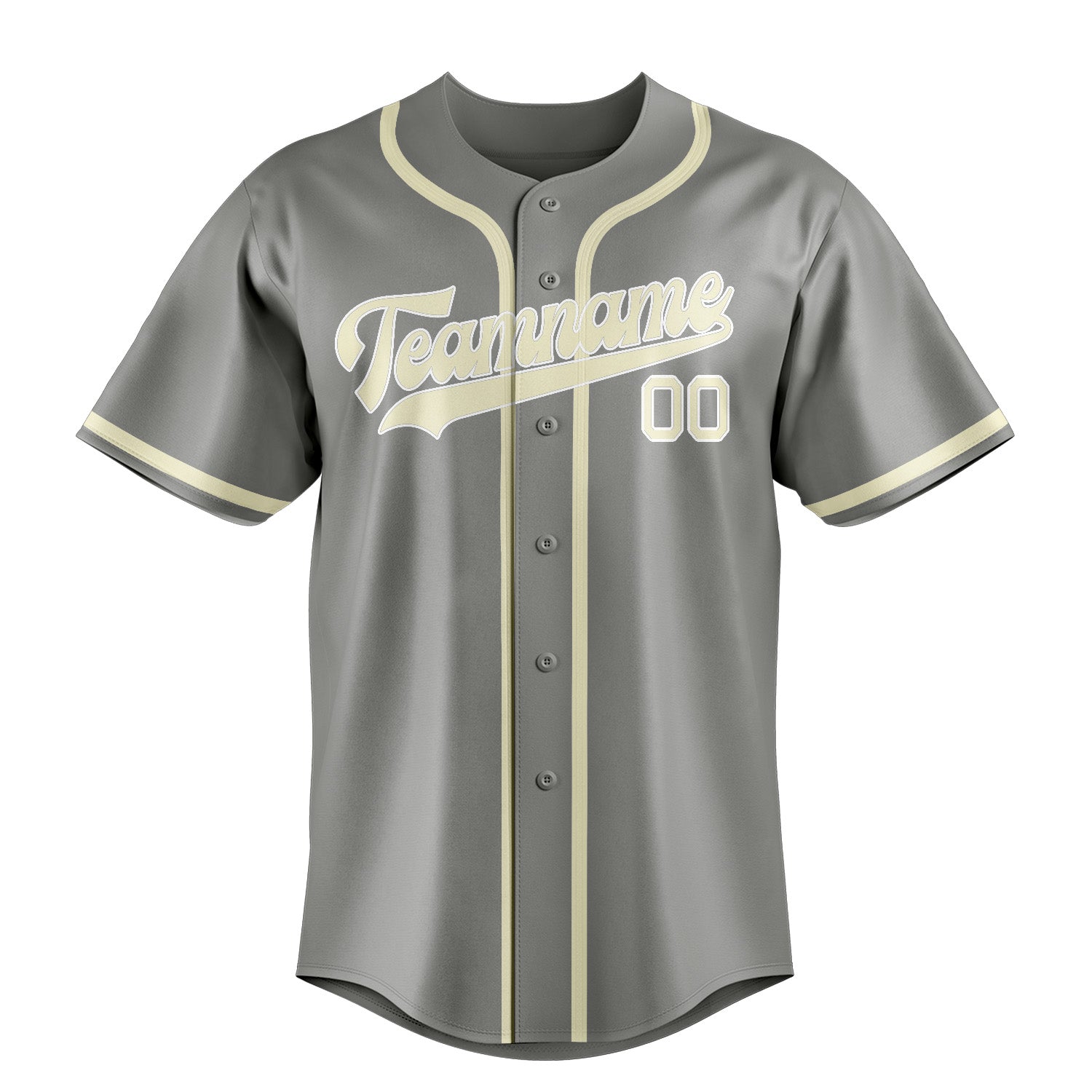Maillot de baseball personnalisé gris crème