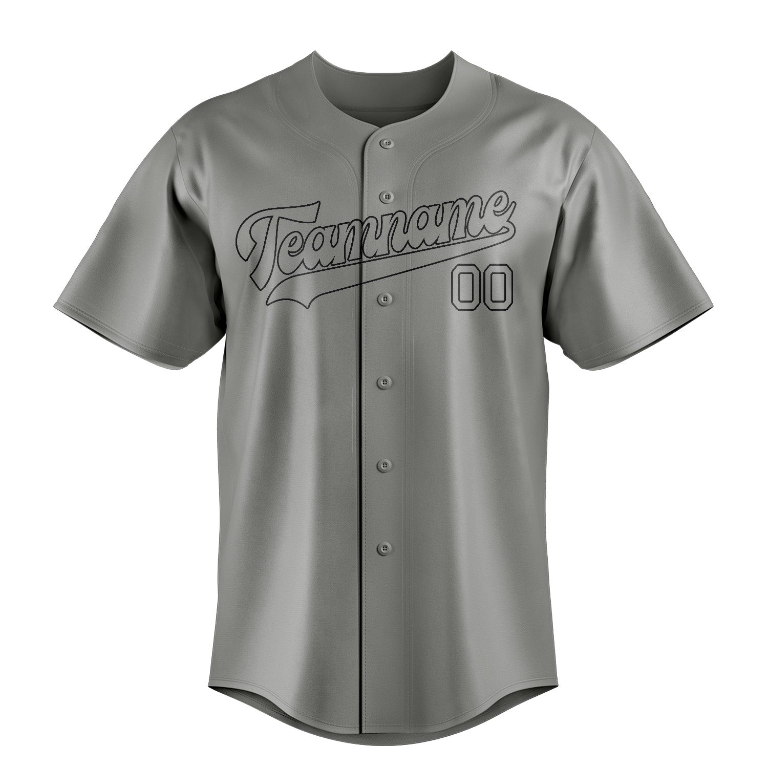 Maillot de baseball personnalisé gris et noir
