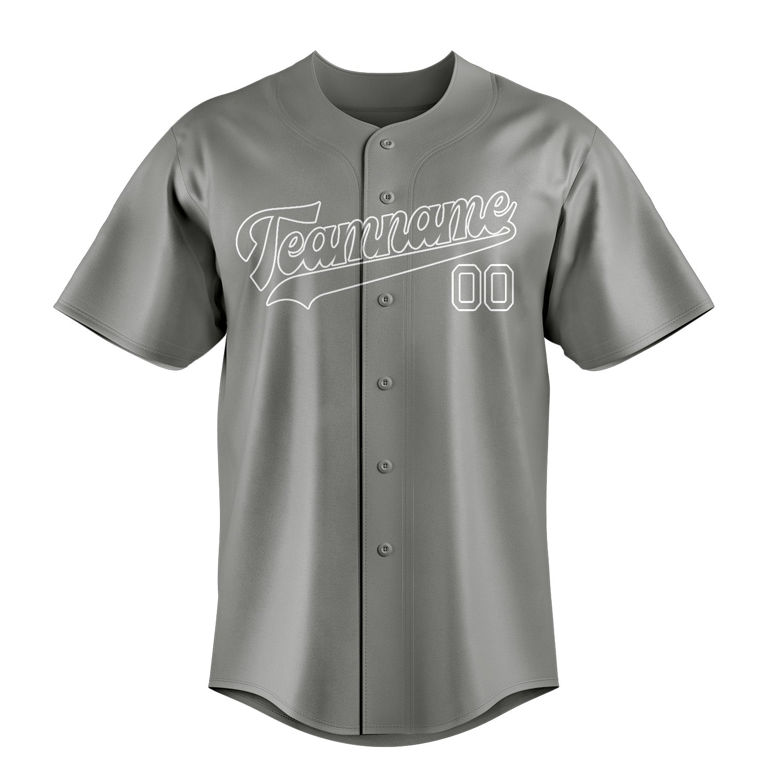 Maillot de baseball gris et blanc personnalisé