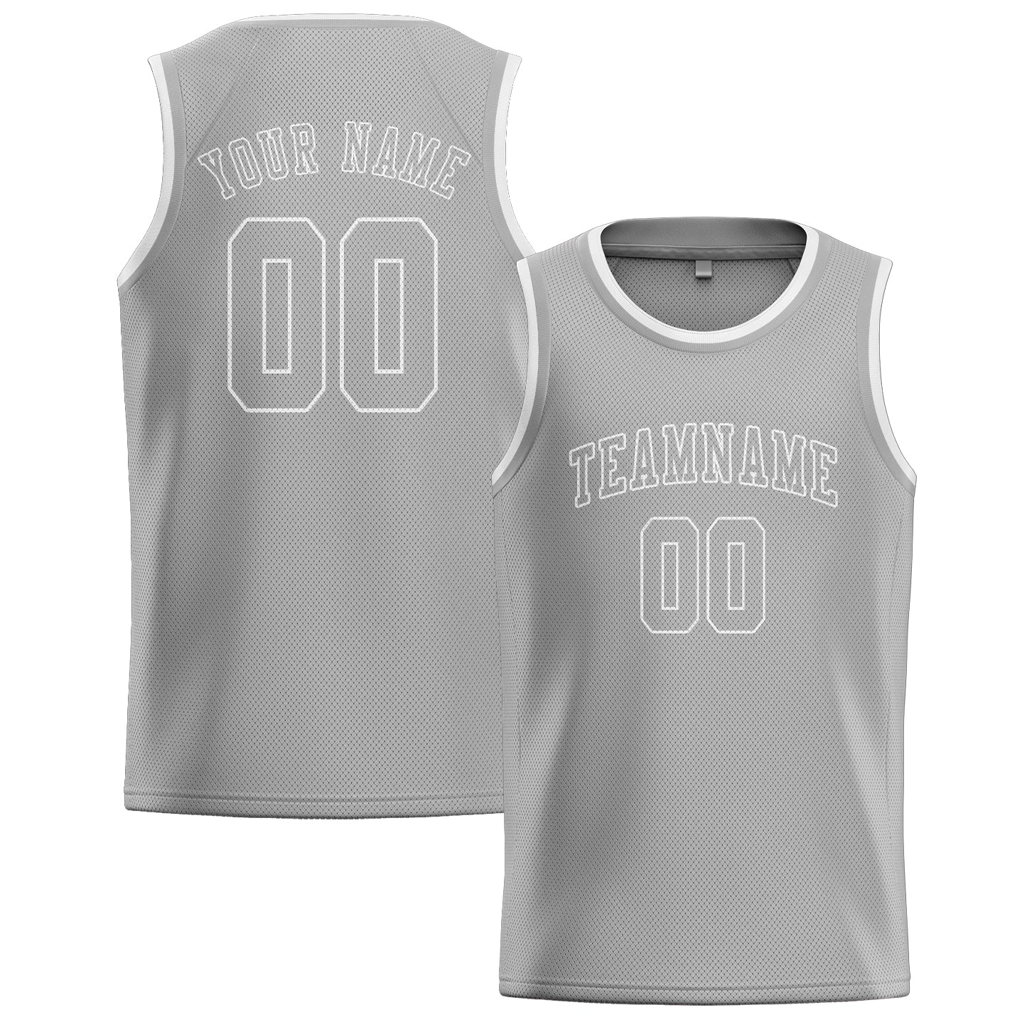 Maillot de basketball gris personnalisé