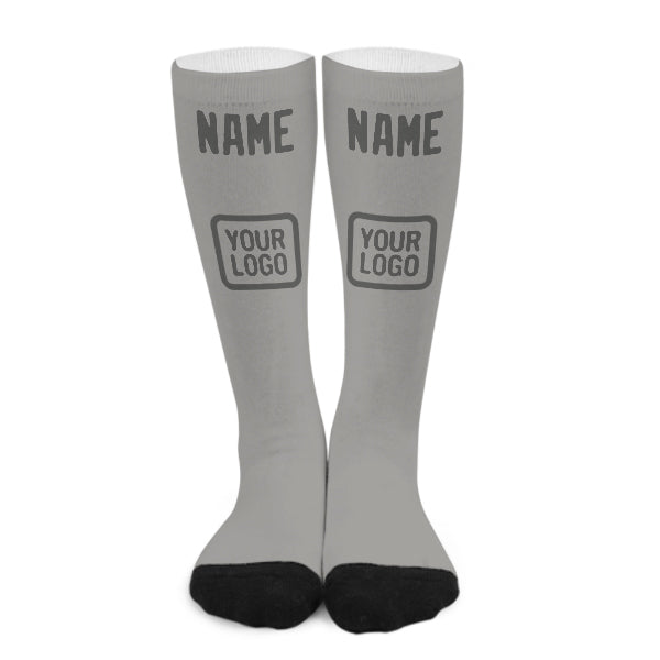 Chaussettes hautes grises personnalisées