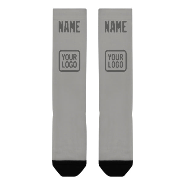 Chaussettes hautes grises personnalisées