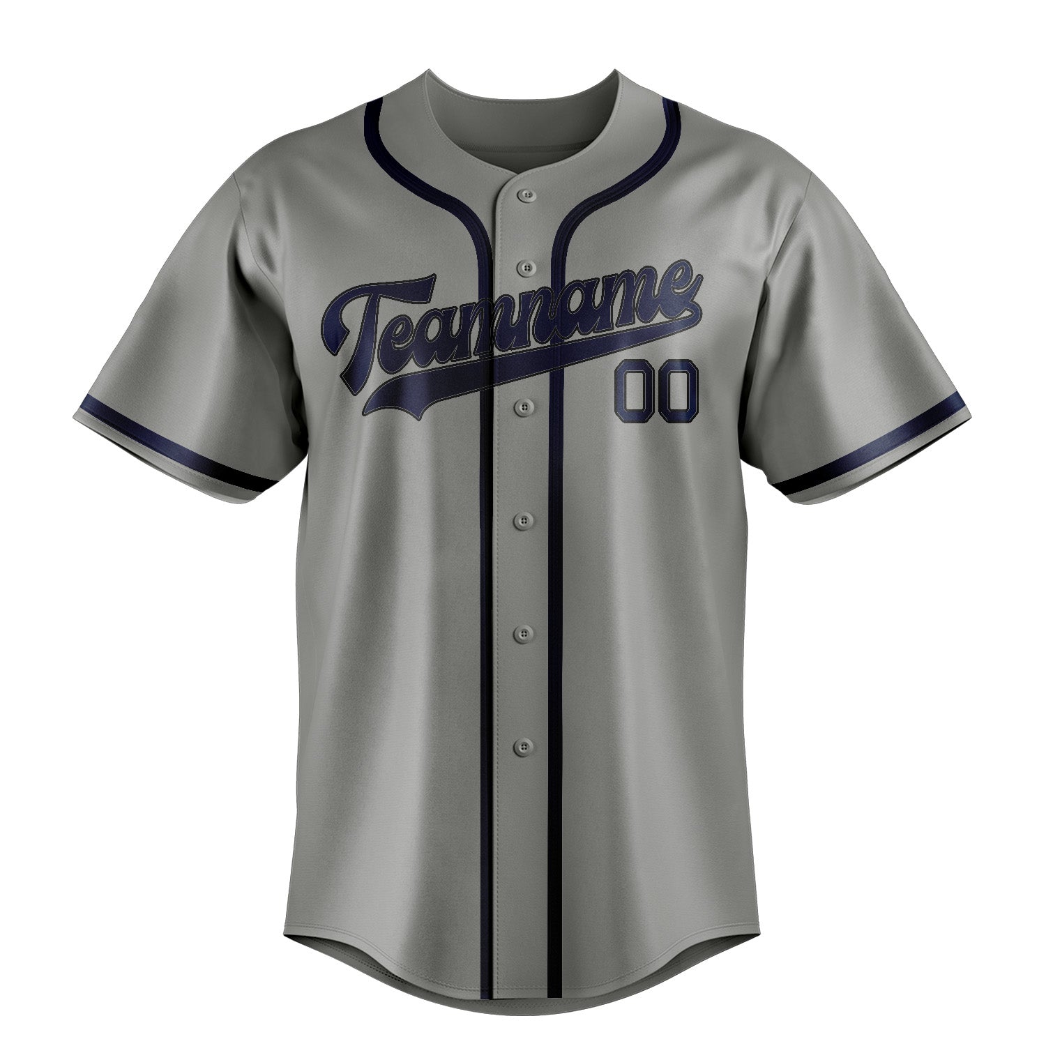 Maillot de baseball personnalisé gris et bleu