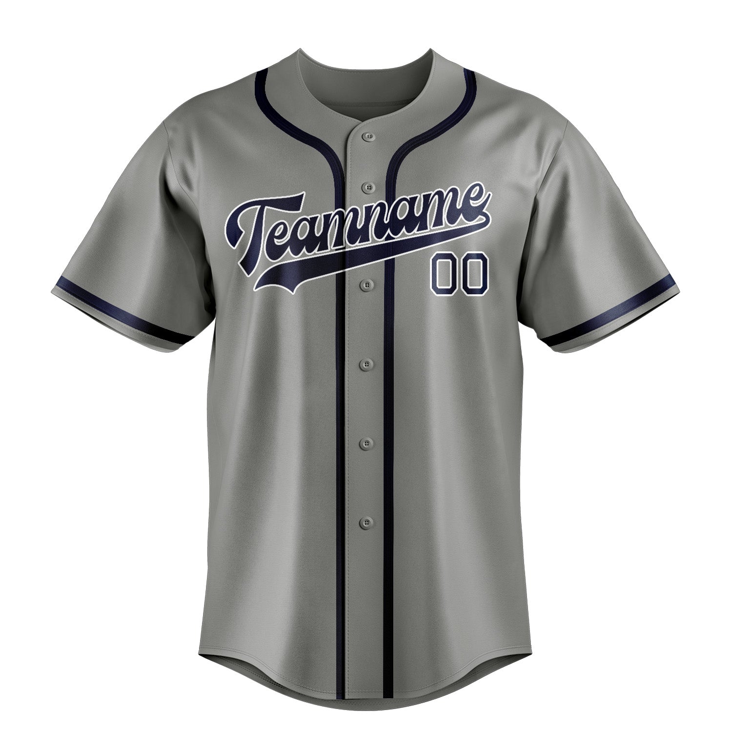Maillot de baseball personnalisé gris et bleu