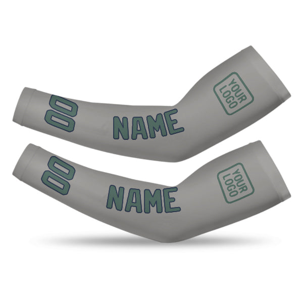 Manchon de bras personnalisé gris, bleu et vert