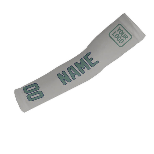 Manchon de bras personnalisé gris, bleu et vert