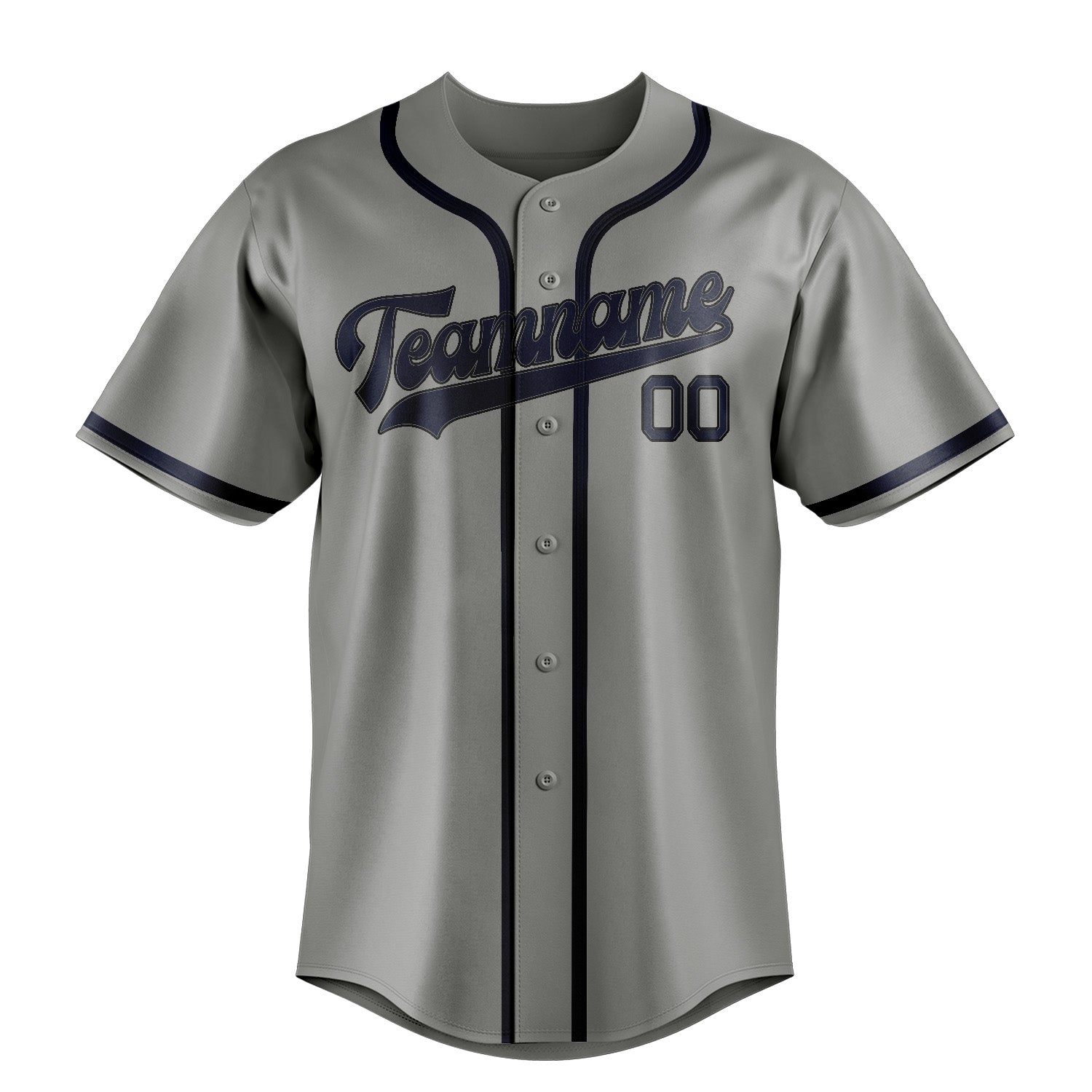 Maillot de baseball personnalisé gris marine