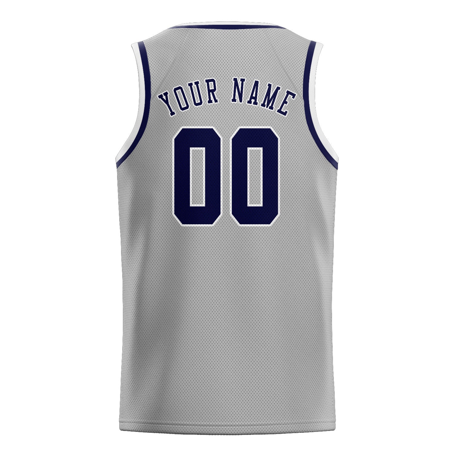 Maillot de basketball gris marine personnalisé