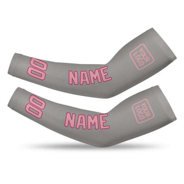 Manchon personnalisé gris et rose clair