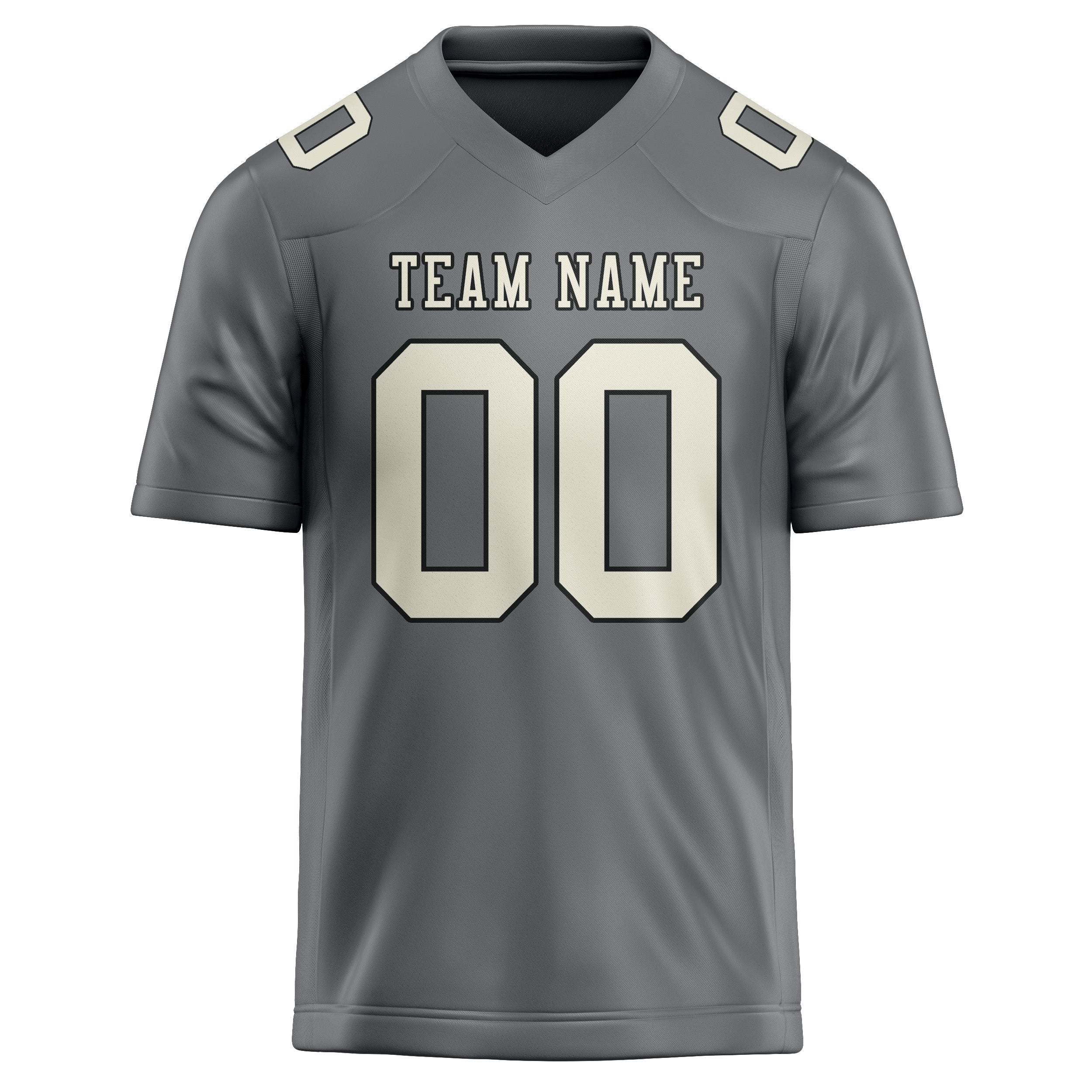 Maillot de football personnalisé gris crème
