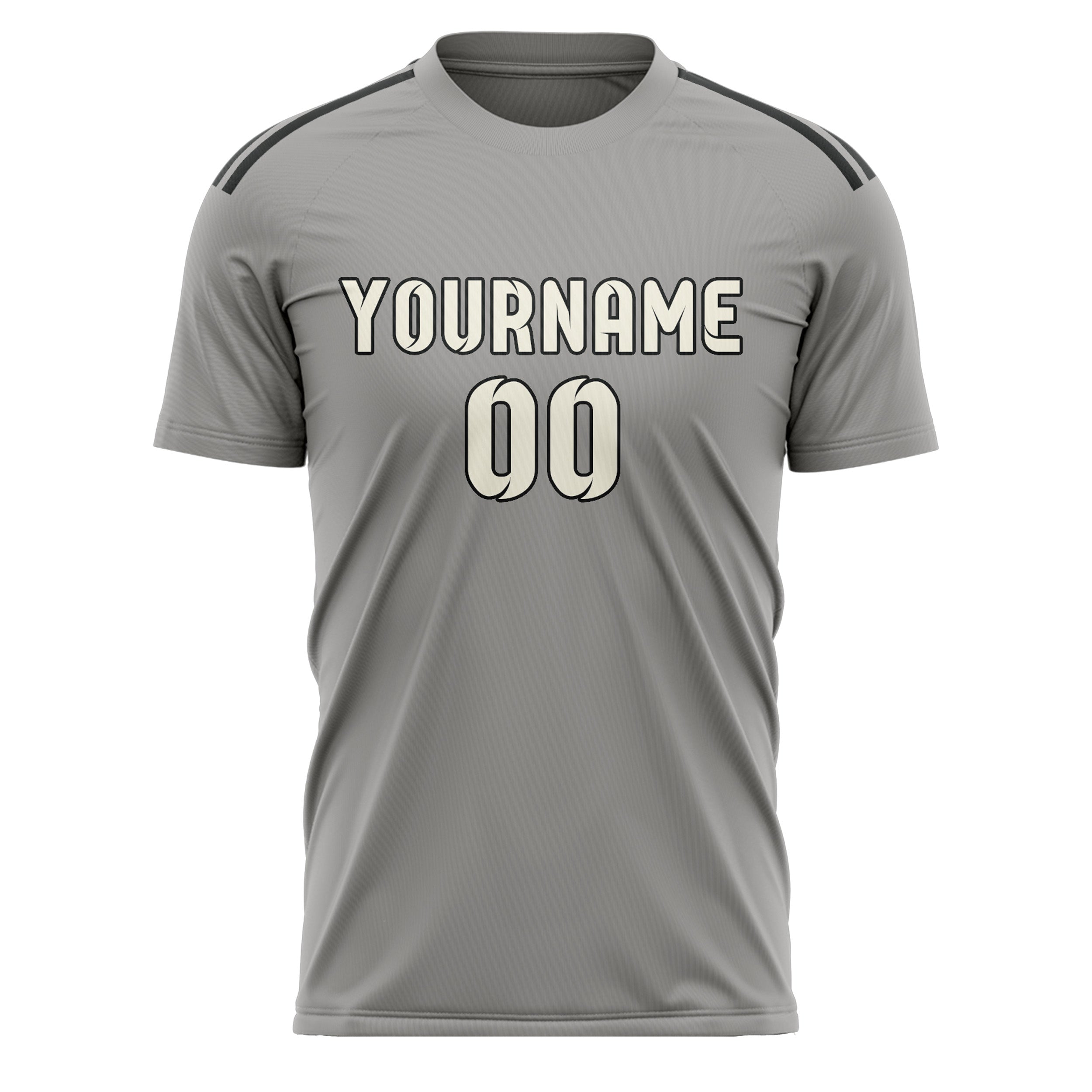 Maillot de football personnalisé gris crème